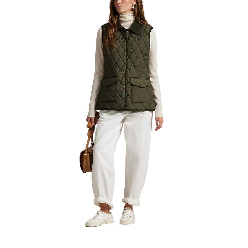 Polo Ralph Lauren Corduroy Trim Quilted Vest image number 3